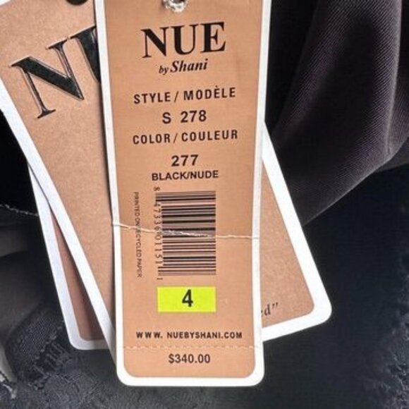 Nue By Shani Black & Nude Lace Cocktail Dress w/ Built-in Shapewear Size 4 NWT - Picture 7 of 12